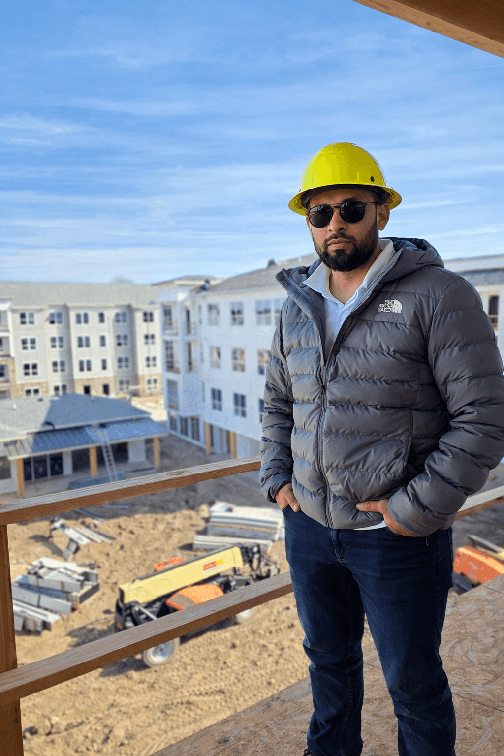 Lenyn, owner of NK Construction, on a Gaston County jobsite